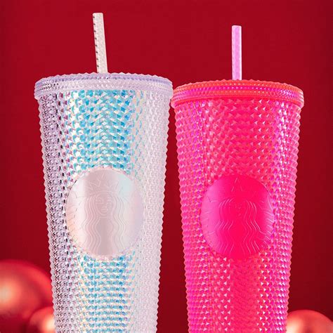 Starbucks Is Releasing Studded Iridescent and Neon Pink Tumblers for the Holidays | Holiday cups ...