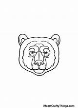 Bear Face Coloring Page sketch template