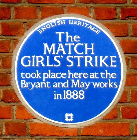 Match Girls' Strike - English Heritage | Plaques of London