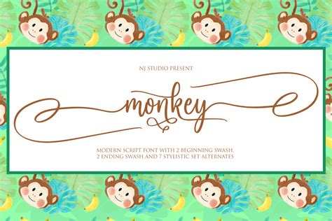 Monkey Font | NJ Studio | FontSpace