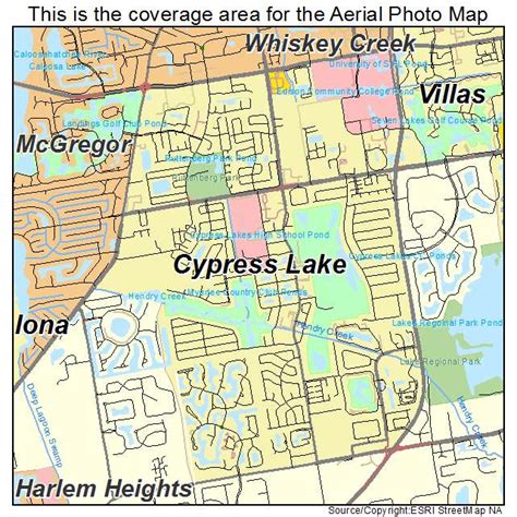 Aerial Photography Map of Cypress Lake, FL Florida