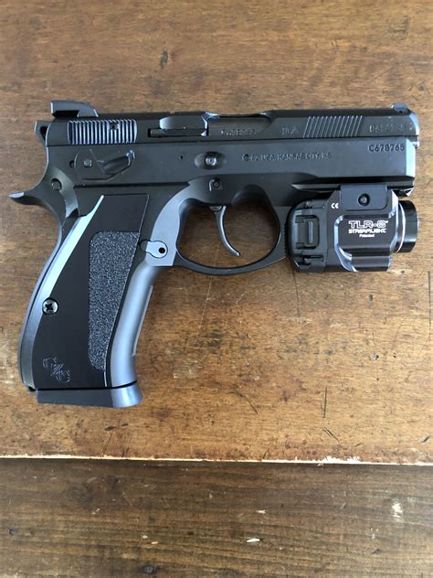 CZ75 P01 Omega with CZ Custom Ultra Thin Grips and Steam-light TLR8 Laser Light Combo | Guns ...