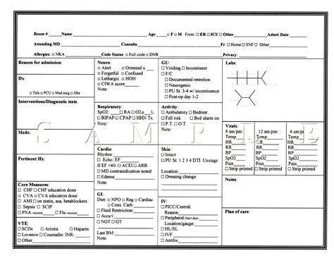 Printable Icu Nurse Brain Sheet Nursing Icu Report Sheet Icu | Images and Photos finder