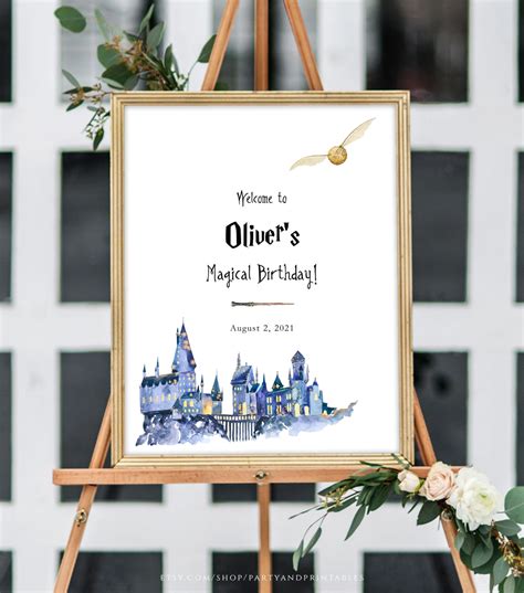 Welcome to Hogwarts Sign | Custom Printable – Magic Paperie | Hogwarts sign, Welcome to hogwarts ...