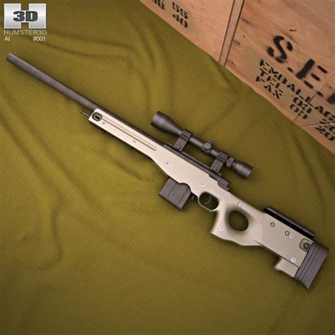 Accuracy International Arctic Warfare (L96A1) 3D model - Weapon on Hum3D