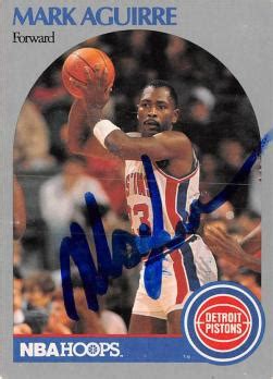 Mark Aguirre autographed Basketball Card (Detroit Pistons) 1990 Hoops #101