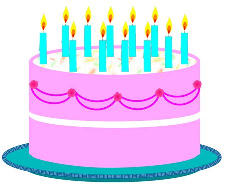 Birthday cake 2 clipart sketch lge 14cm | This clipart drawi… | Flickr