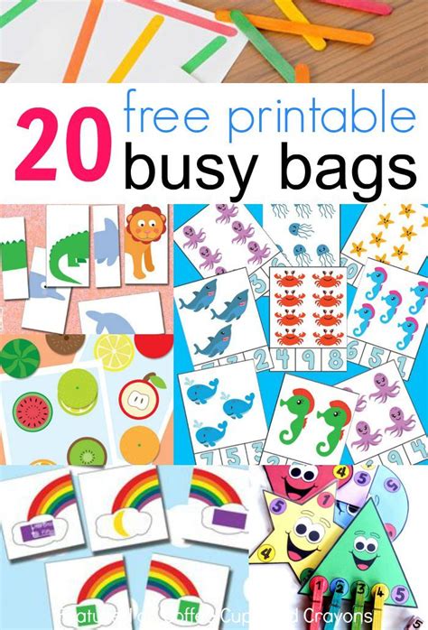 20 free printable busy bags for kids that you can put together in less ...