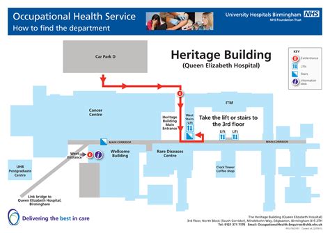 How to find the Occupational Health Hub - West Stairs /Lift MAIN CORRIDOR MAIN CORRIDOR Cancer ...