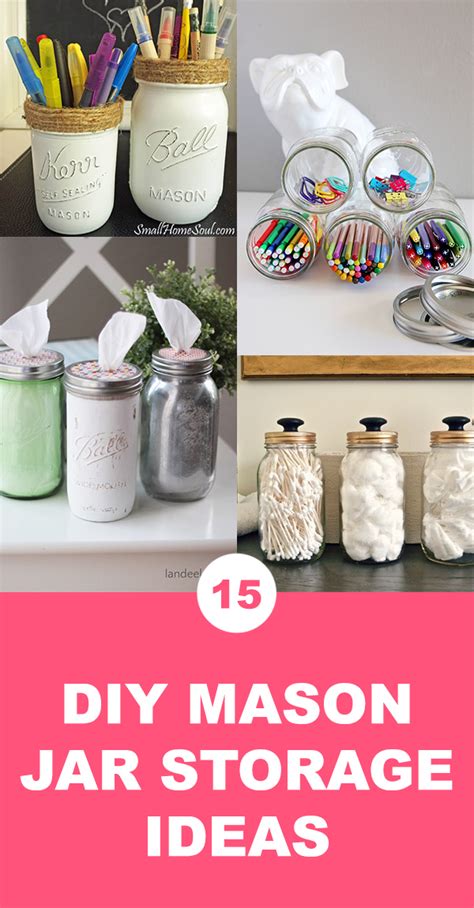 15 Cute DIY Mason Jar Storage Ideas