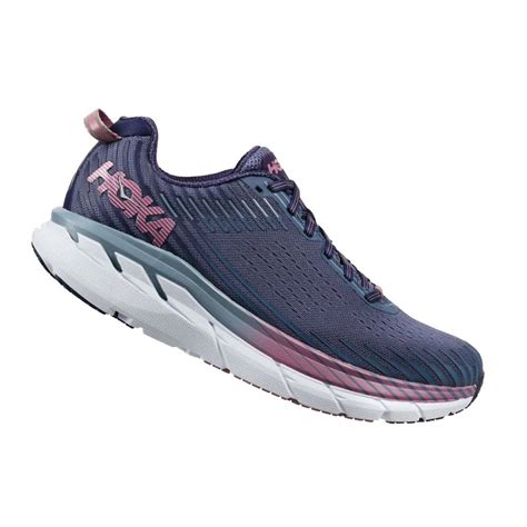 Clifton 5 WIDE Womens LIGHTWEIGHT & HIGH CUSHIONING Road Running Shoes Marlin/Blue Ribbon ...