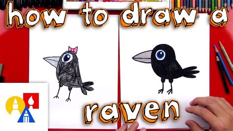 How To Draw A Cartoon Raven - YouTube