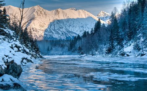 Usa, snow, winter, alaska, river, america, HD wallpaper | Peakpx