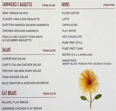 Pret A Manger Menu, Menu for Pret A Manger, Mayfair, London - Zomato UK