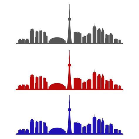 Toronto Skyline Illustrated On White Background 3371339 Vector Art at Vecteezy