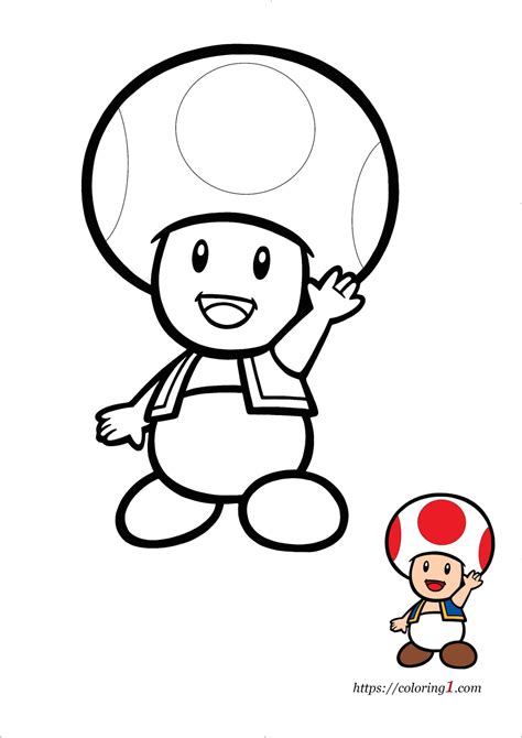 Coloriage Toad Mario - Coloriage Gratuit à Imprimer Dessin 2021