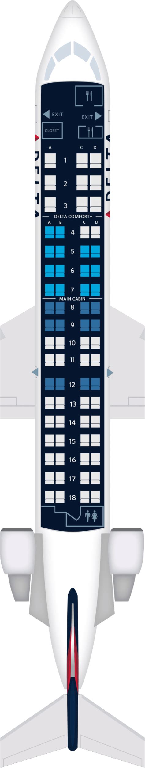 Bombardier CRJ-700 Seat Maps, Specs & Amenities | Delta Air Lines