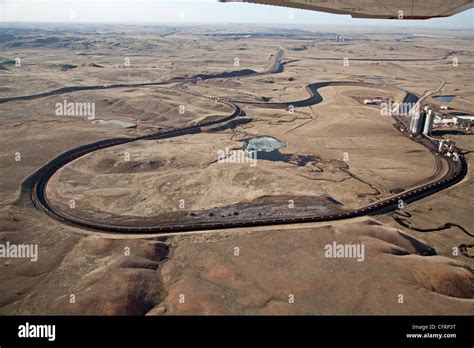 Coal Train Loading Facility in Wyoming's Powder River Basin Stock Photo - Alamy