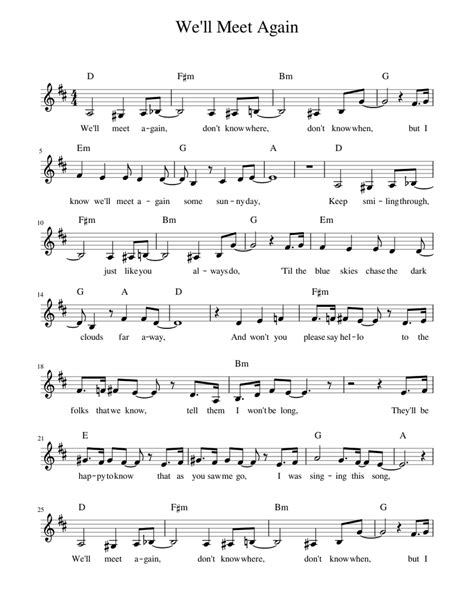 We'll Meet Again Sheet music for Piano (Solo) Easy | Musescore.com