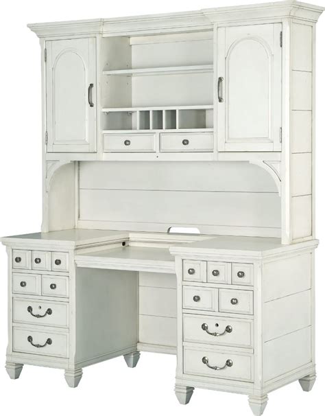 Antique White Office Desk and Hutch - Hancock Park | RC Willey ...