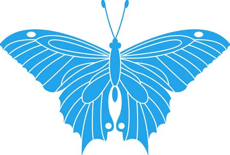 Blue butterfly isolated on white 13709037 Vector Art at Vecteezy