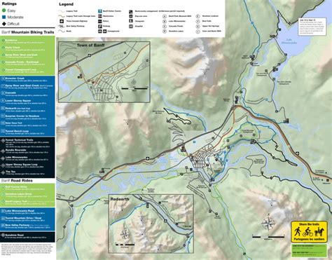 Banff National Park - Banff Biking Trails map by Parks Canada - Avenza Maps | Avenza Maps