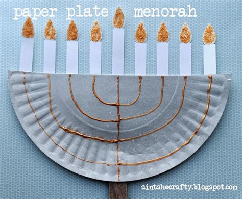 Ain't She Crafty: 30 Days of Xyron - Paper Plate Menorah Kids' Craft ...