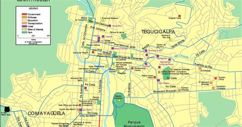 Mapas de Tegucigalpa – Honduras - MapasBlog