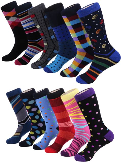 Mio Marino - Mio Marino Men's Fun Dress Socks - Colorful Funky Socks for Men - Cotton Fashion ...