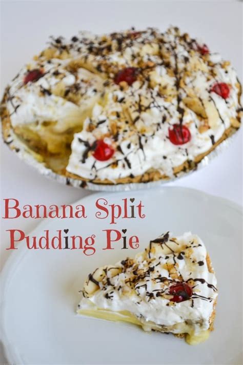 Banana Split Pudding Pie Recipe - Flour On My Face