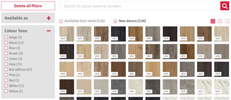 What decors are available as EGGER Eurodekor Faced Chipboard? – EGGER - More from Wood