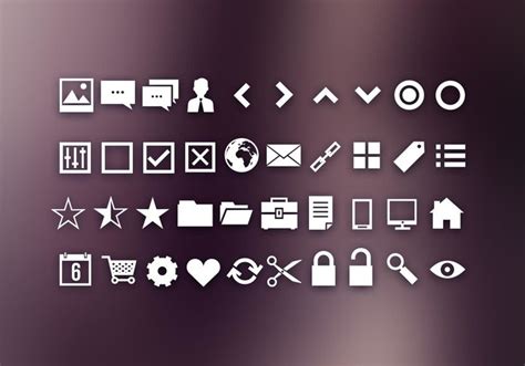 40 Ui Icons Shapes | Free Photoshop Shapes at Brusheezy!