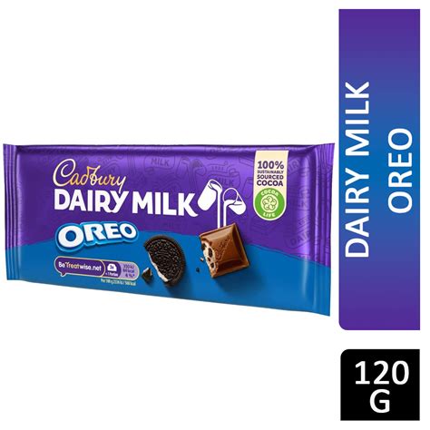 Cadbury Dairy Milk Oreo Chocolate Bar 120g, 53% OFF