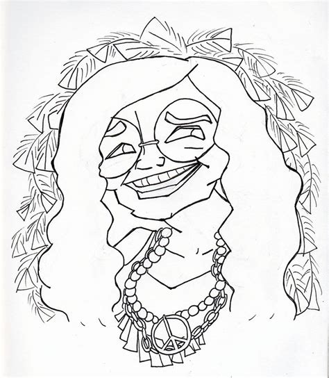 Janis Joplin Line Art by after-the-funeral on DeviantArt