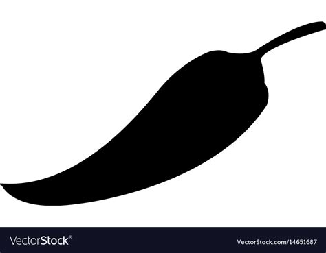 Chili pepper spice cooking design silhouette Vector Image