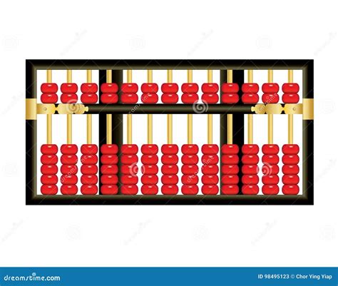 Chinese abacus stock vector. Illustration of calculator - 98495123