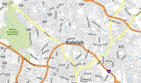 North Carolina Map \u2013 North Carolina Map Digital Download \u2013 Raleigh Printable Street ...