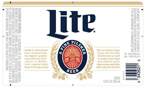 Miller Lite 12 oz. bottle "Heritage" label approved | BeerPulse