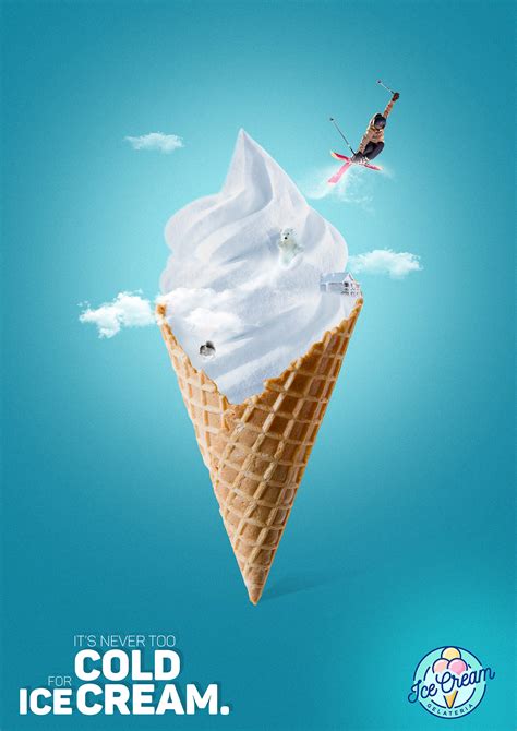 Ice cream manipulation ads on Behance