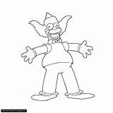 Simpsons Krusty The Clown Coloring Pages Sketch Page sketch template