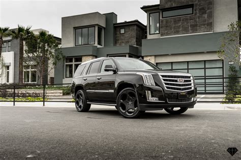 Black Cadillac Escalade Appears Gorgeous with Custom Blaque Diamond Rims — CARiD.com Gallery