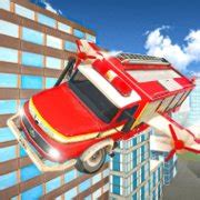 Flying Fire Truck Driving Sim - kostenlos online spielen