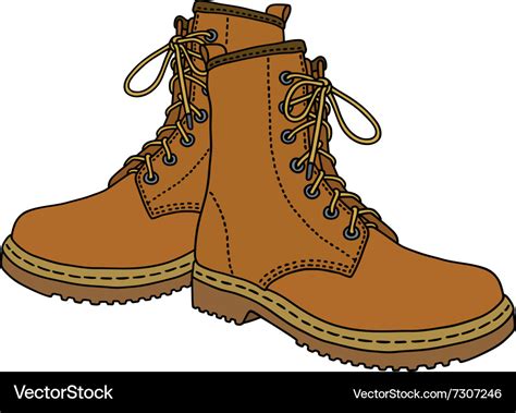 Light leather boots Royalty Free Vector Image - VectorStock