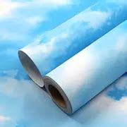 Transform Room Adorable Blue Sky White Cloud Wallpaper - Temu