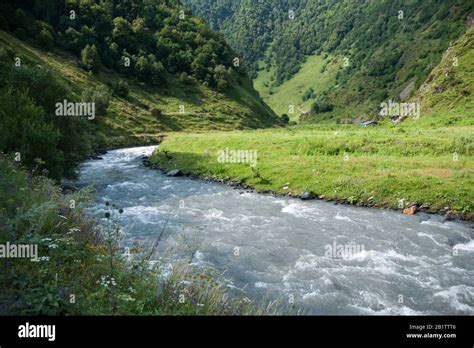 Travel in Georgia mountains in summer vacation Stock Photo - Alamy