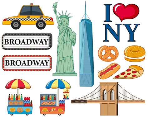 Free Vector | Travel icons for New York city illustration