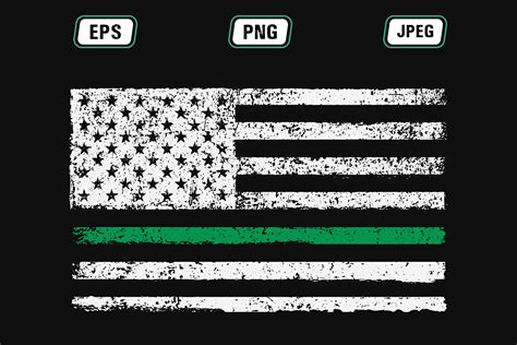 Thin Green Line Flag Graphic by Flag Station · Creative Fabrica