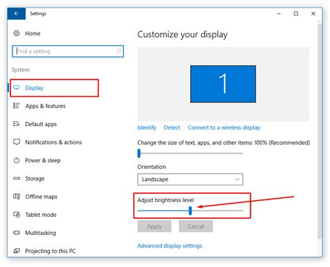 Adjust Screen Brightness in Windows 10