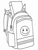 Backpack Coloring Page Sketch sketch template