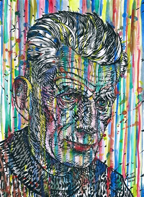 SAMUEL BECKETT Watercolor & Ink Portrait POSTER Various Sizes Art Print Waiting for Godot - Etsy